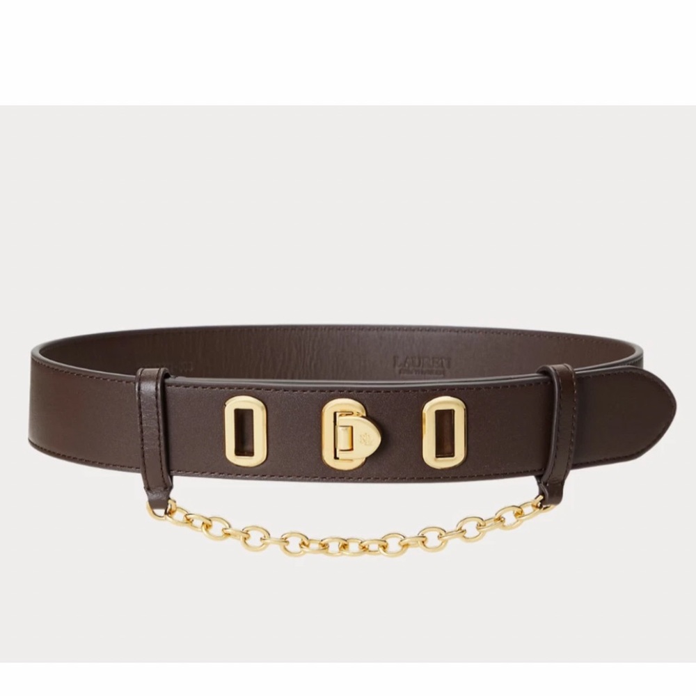 NWOT Lauren Ralph Lauren Flip-Lock Leather Belt